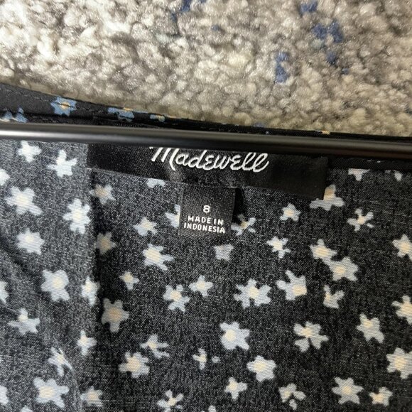 Madewell Dress Womens 8 Floral Long Sleeve Mini Lenzing Viscose Button Front - Picture 8 of 11